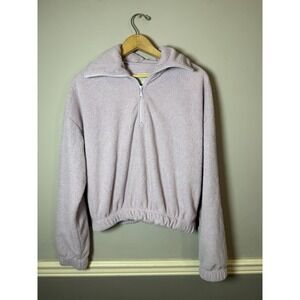 Urban Outfitters Sweatshirt Adult Small 1/4 Zip Purple Terry Cloth Women